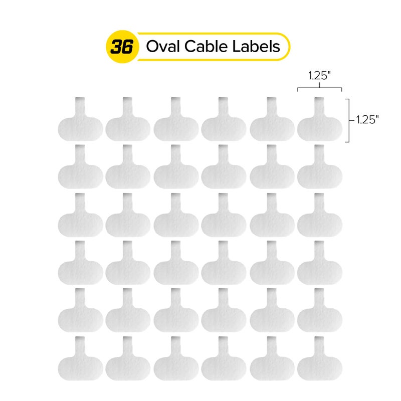 Wrap-It Storage Cable Labels by Wrap-It Storage, Regular, White (36 Pack) - Write On Cord Labels, Wire Labels, Cable Tags and Wire Tags for Cable Management and Electronics, Computers. Great Stocking Stuffer - Image 4